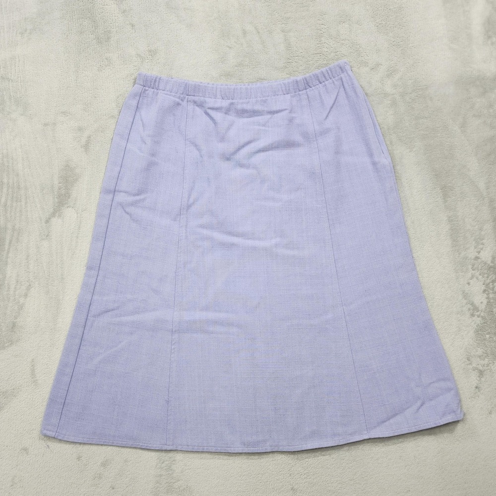 Vintage Requirements Skirt Womens S Purple Twill A-Line Knee Length Side Zip